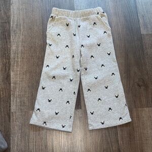 GAP Kids Gray Sweatpants with Black Mickey Head Print